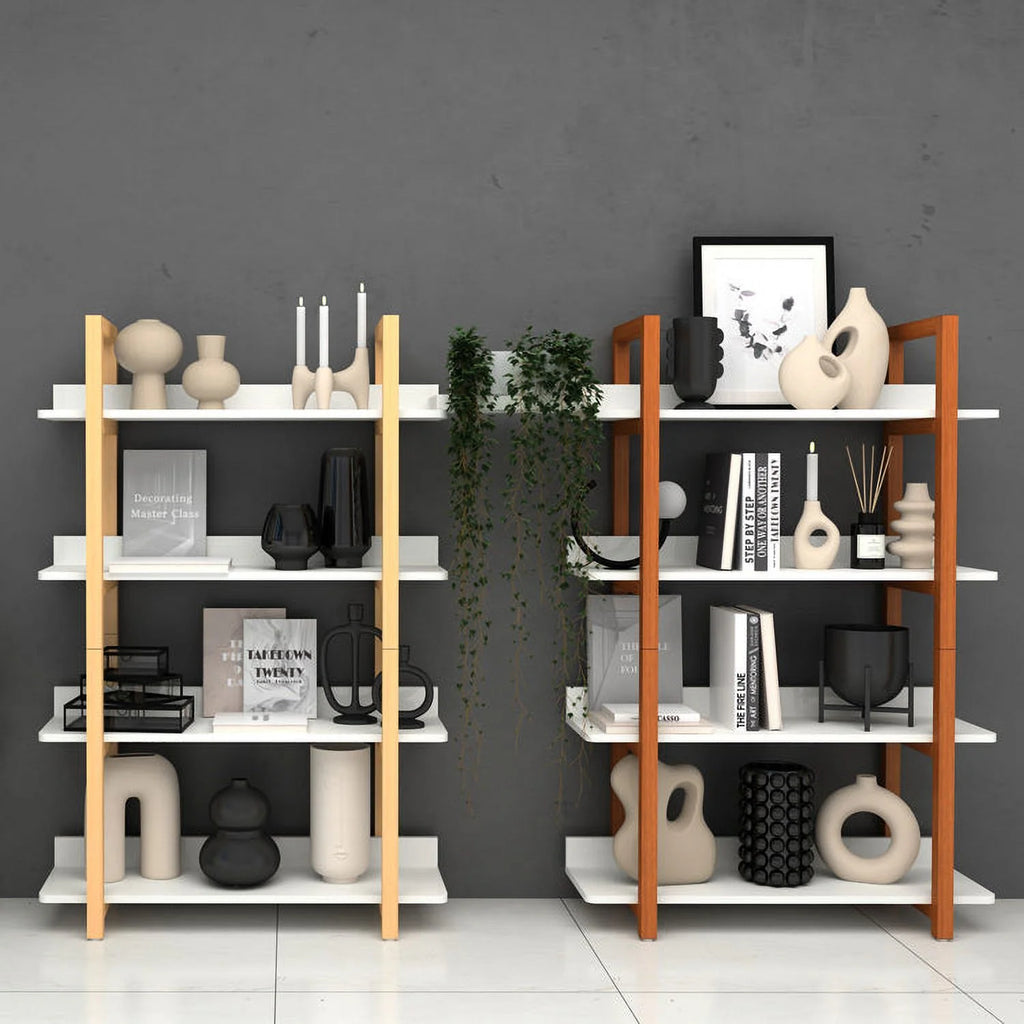 Bookcase with Solid Wood Frame F821