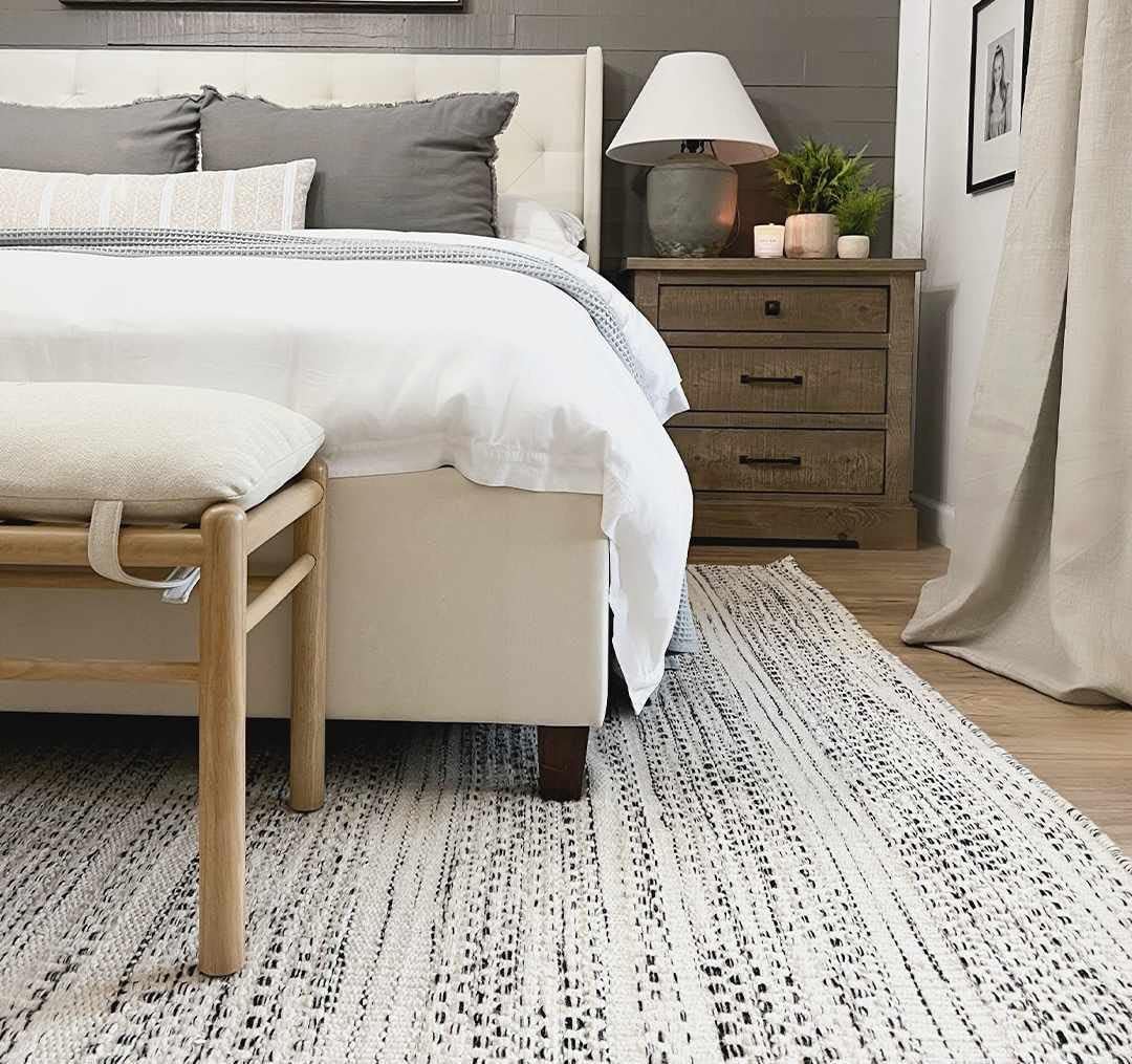 Natural Fiber Wool Area Rug - Black, Cream, Beige - 8'10" x 12' J684546