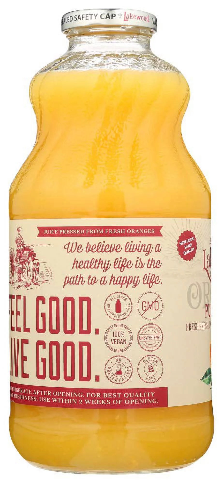 Organic Orange Juice 32 fl oz Pack of 2 Y12696