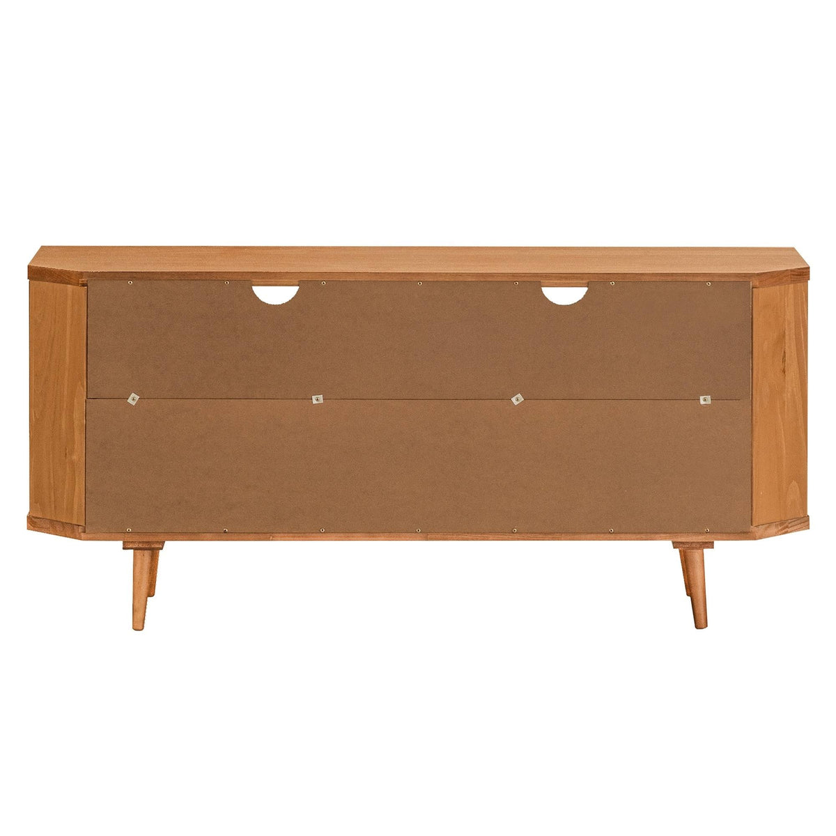 Walnut Mid-Century Corner TV Console H9524