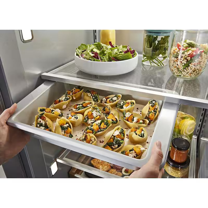 Black Stainless Steel Side-by-Side Refrigerator D514