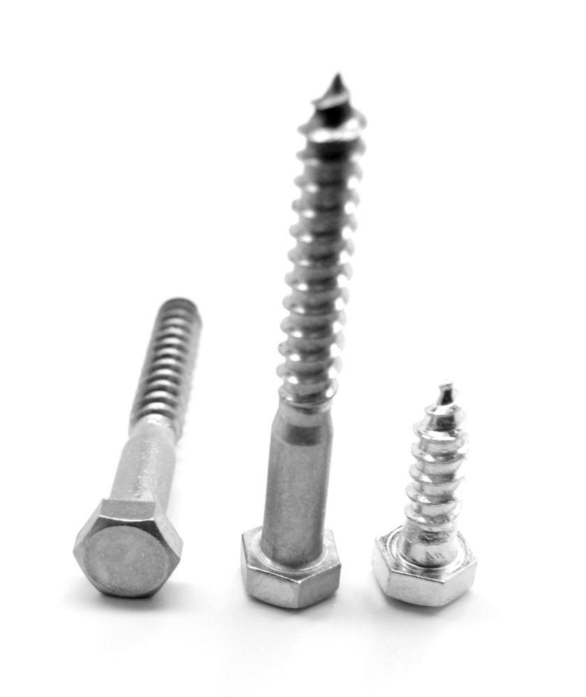 Hex Lag Screw Stainless Steel 18-8 Pk 10 T883