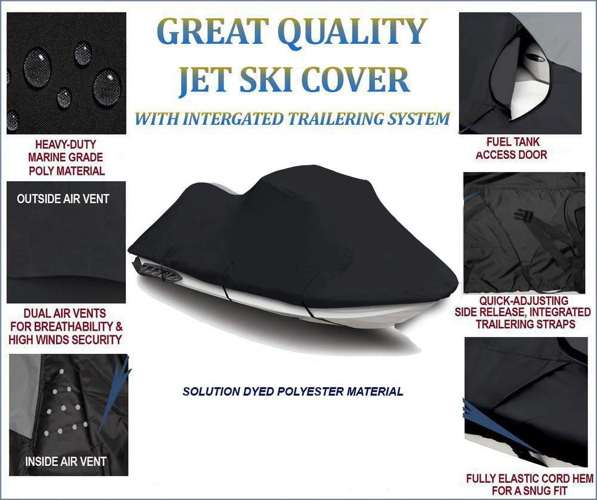 Black 600 Denier Jet Ski Cover C8321