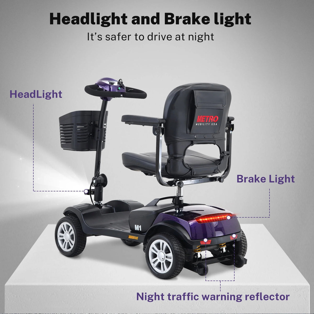 Blue 4 Wheel Mobility Scooter H502