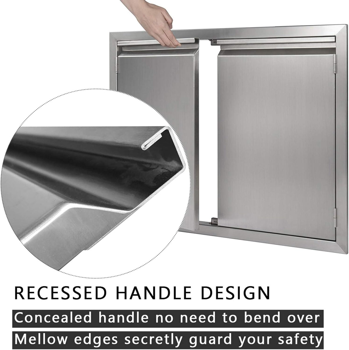 26 W X 24 H 304 Stainless Steel BBQ Access Door J1187
