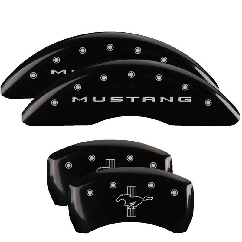 Rear Set 2 Caliper Covers Black Yellow Finish V5220