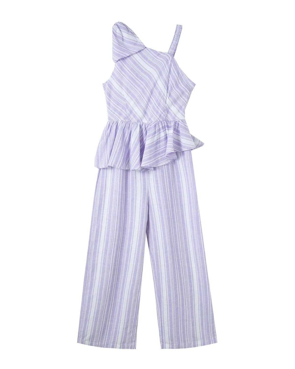 Lilac Asymmetrical Jumpsuit Y216