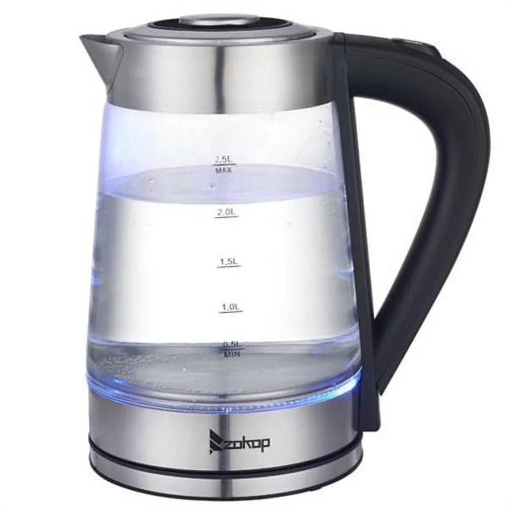 1500W 2.5L Blue Glass Electric Kettle S132