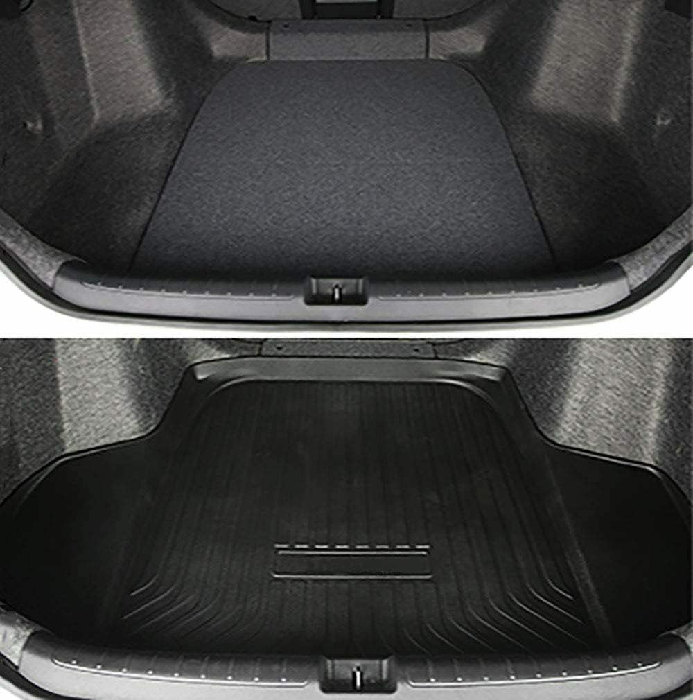 Black TPO Rear Cargo Liners Trunk Tray Mats Pack of 2 G4515