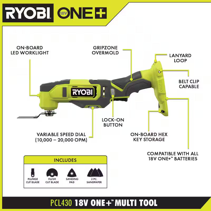 18V Cordless 6-Tool Combo Kit with Battery and Charger M91941