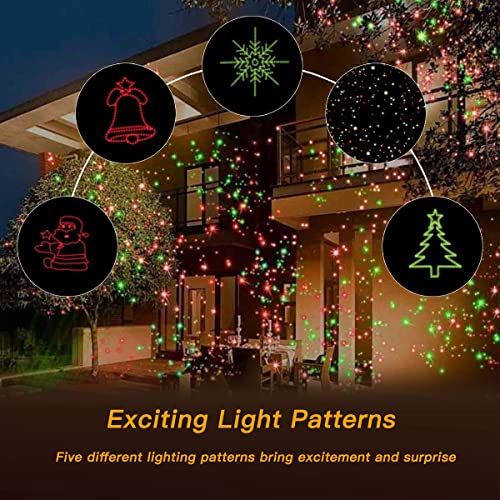 Red and Green Star Show Christmas Laser Lights O243289
