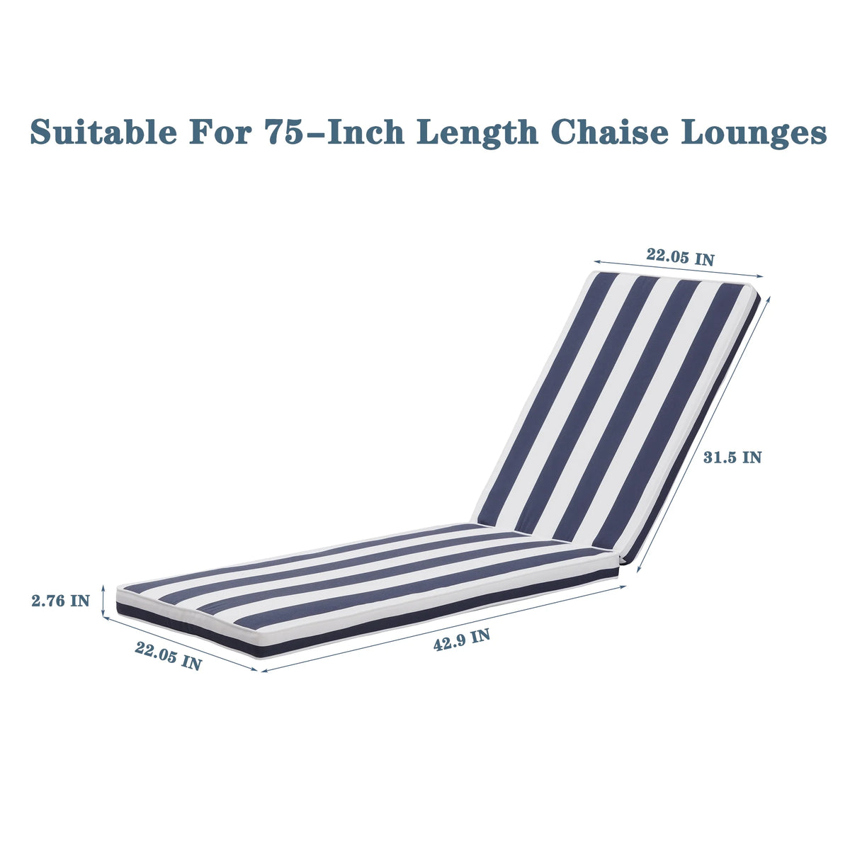 Outdoor Lounge Chair Cushion Replacement Patio Seat Cushion U400532
