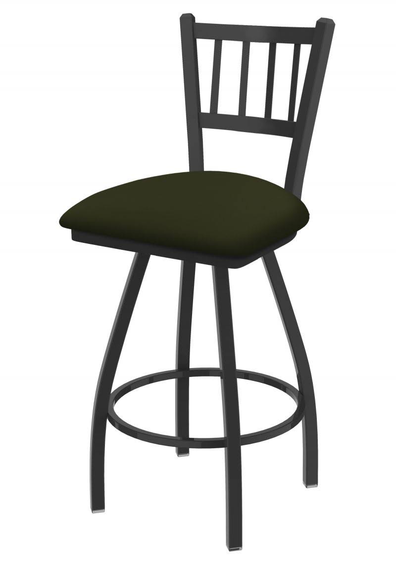 30x22 Swivel Bar Stool with Pewter Finish and Pine Seat H609482