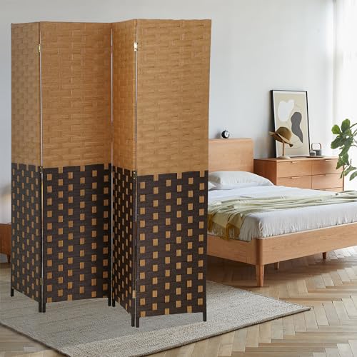4 Panel Wood Room Divider Screen J27570