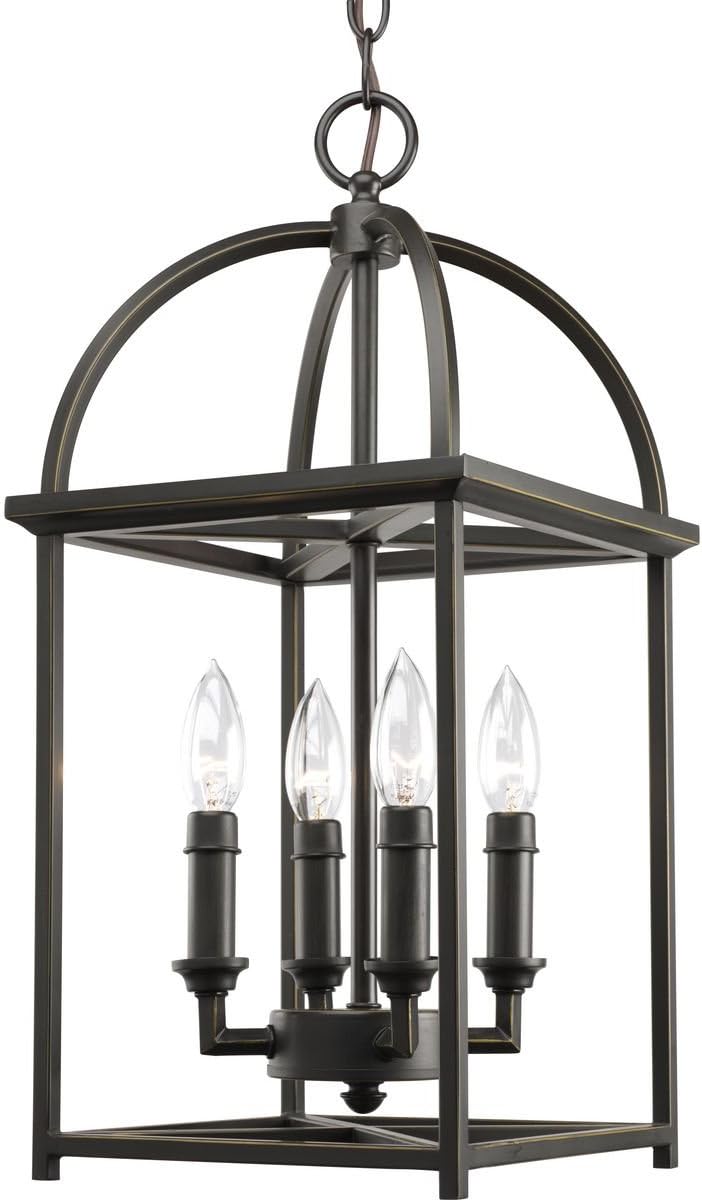 Antique Bronze Four-Light Cage Entry Light I5913