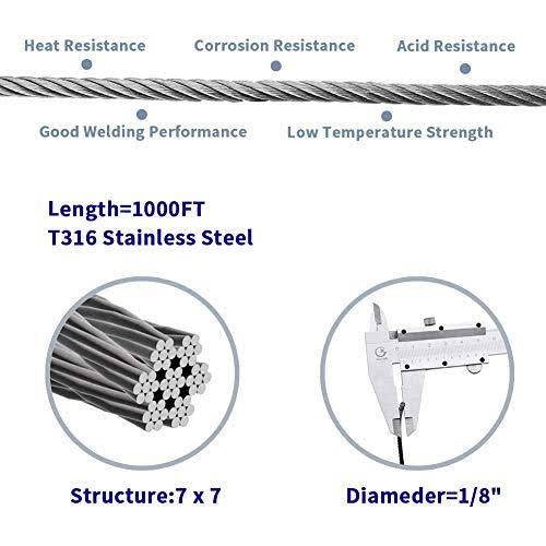 1/8" T316 Stainless Steel Cable W30178