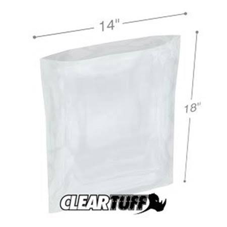 Clear Poly Bags 14 x 18 in. 0.003 Gauge Case of 500 E192