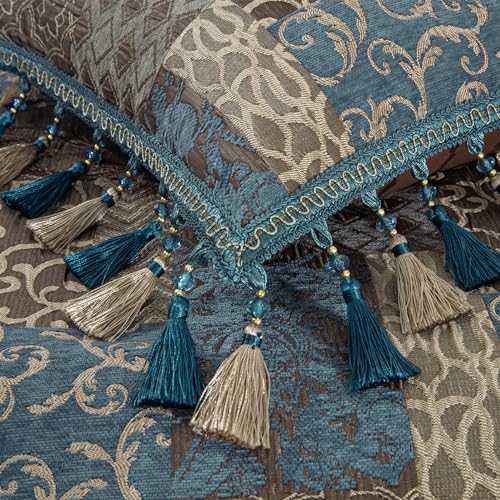 9-Piece King Jacquard Comforter Set with Euro Shams, Bedskirt, Decorative Pillow B7269