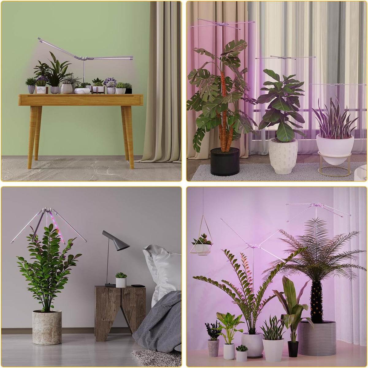 Full Spectrum Grow Light with Height Adjustable Plant Stand H298