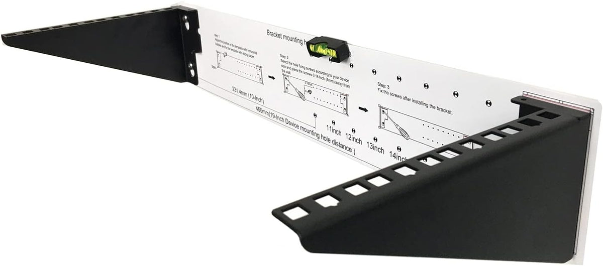 2U Foldable Cold Rolled Steel Vertical Wall Mount Rack T5740