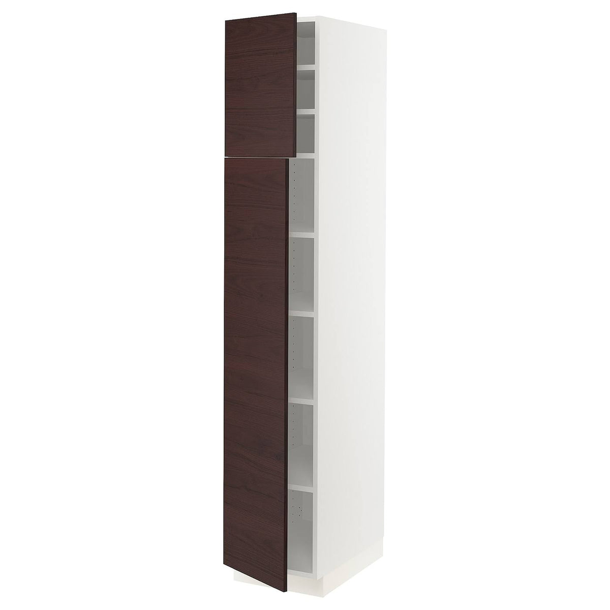 White High Cabinet with Shelves and 2 Doors Y359