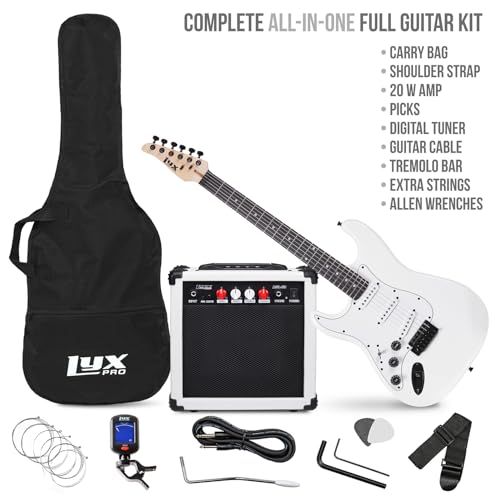 Black 39" Electric Guitar with 20w Amp and Case Bag G1125