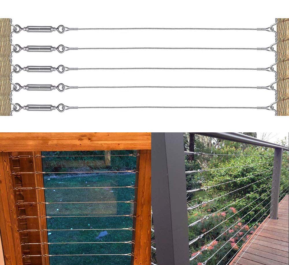 1/8 Cable Railing Kit with 400ft Stainless Steel Cable M22100