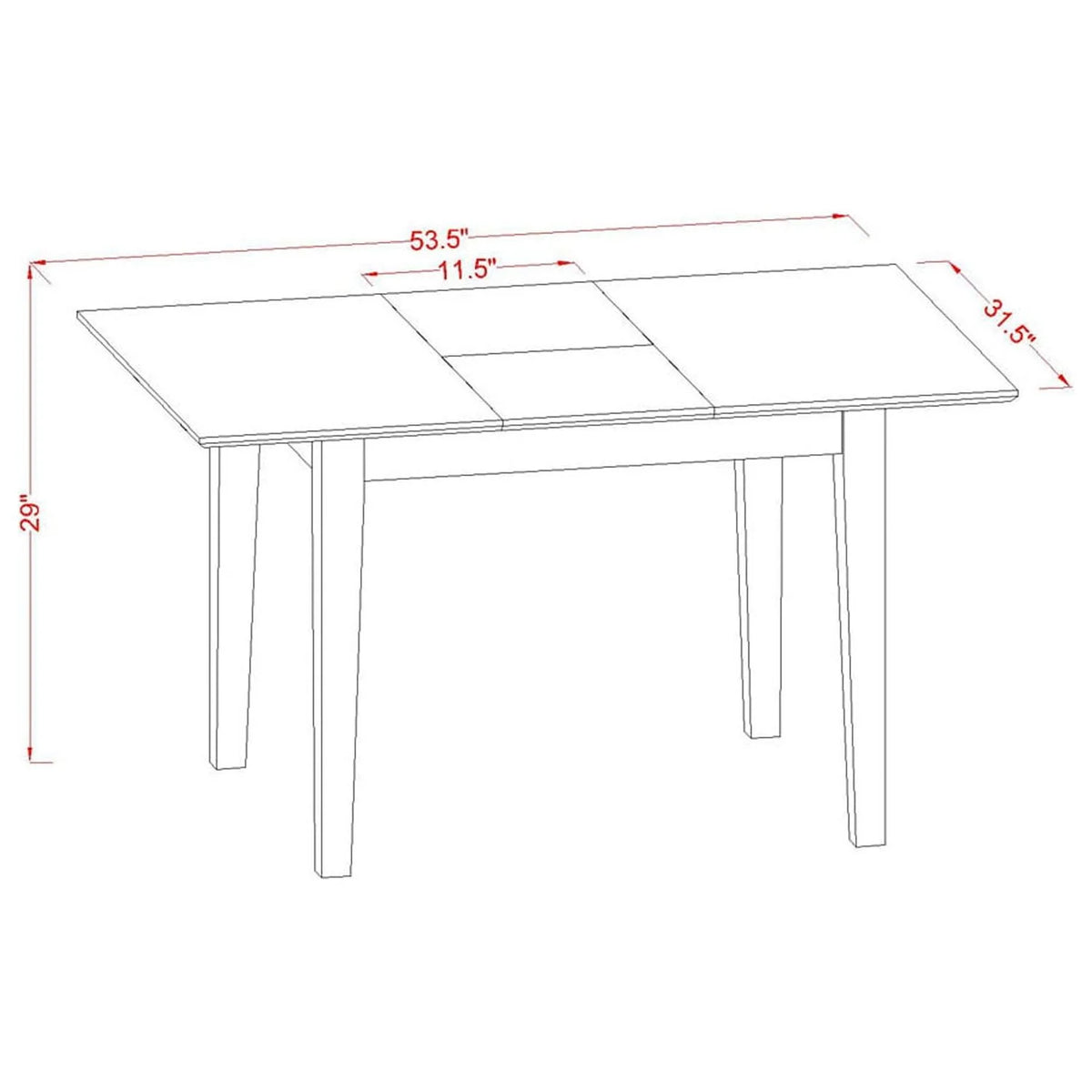 5 Pc Dining Table and 4 Chairs Y750936