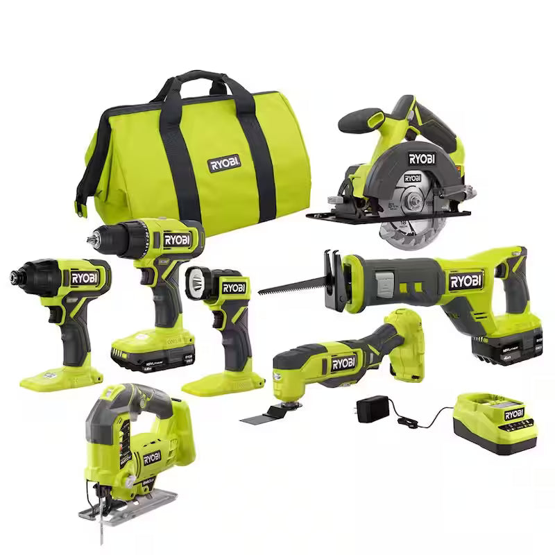 18V Cordless 6-Tool Combo Kit with Battery and Charger M91941