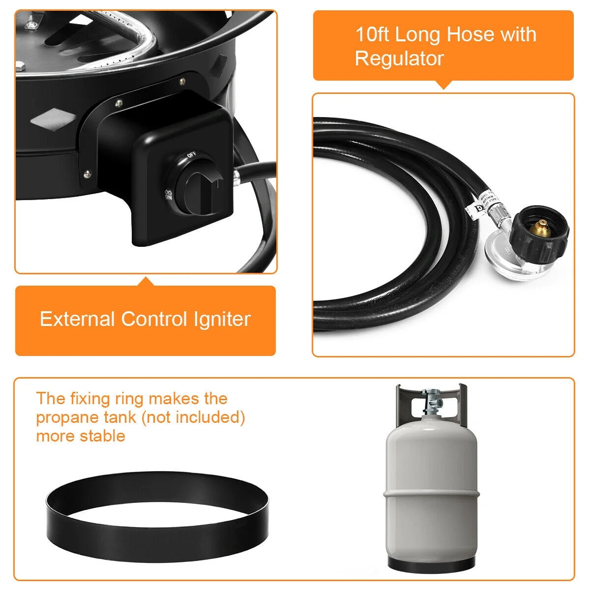 Portable Propane Fire Pit O57331