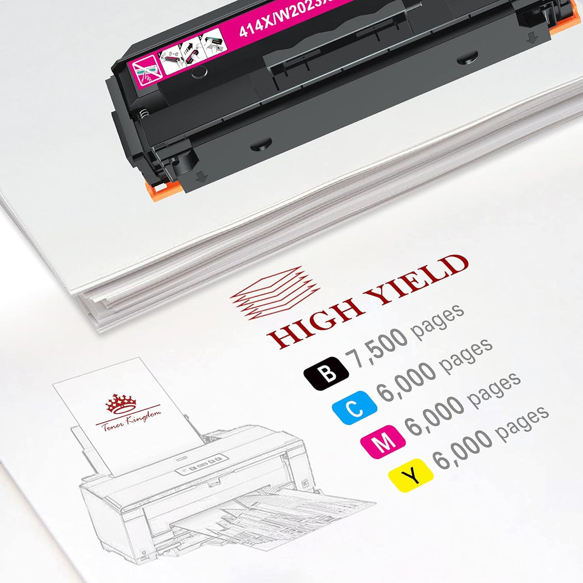 4-Pack High Yield Toner Cartridge with Chips B998
