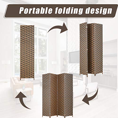 4 Panel Folding Wooden Room Divider Z144