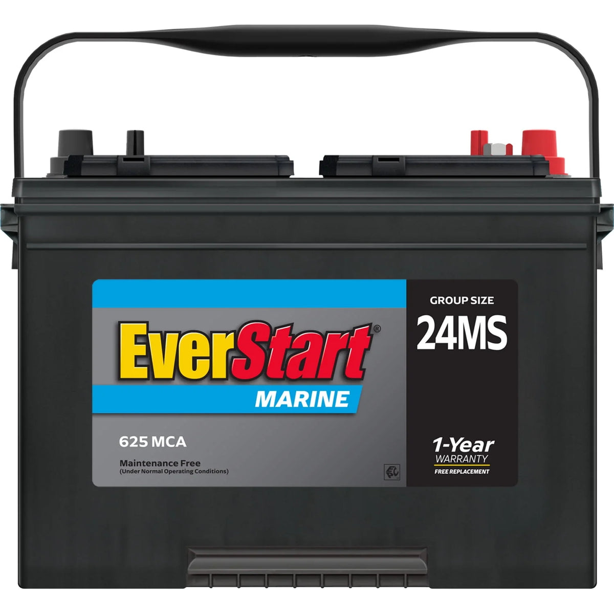 Lead Acid Marine Starting Battery Group Size 24MS 12 Volt 1000 MCA F42898