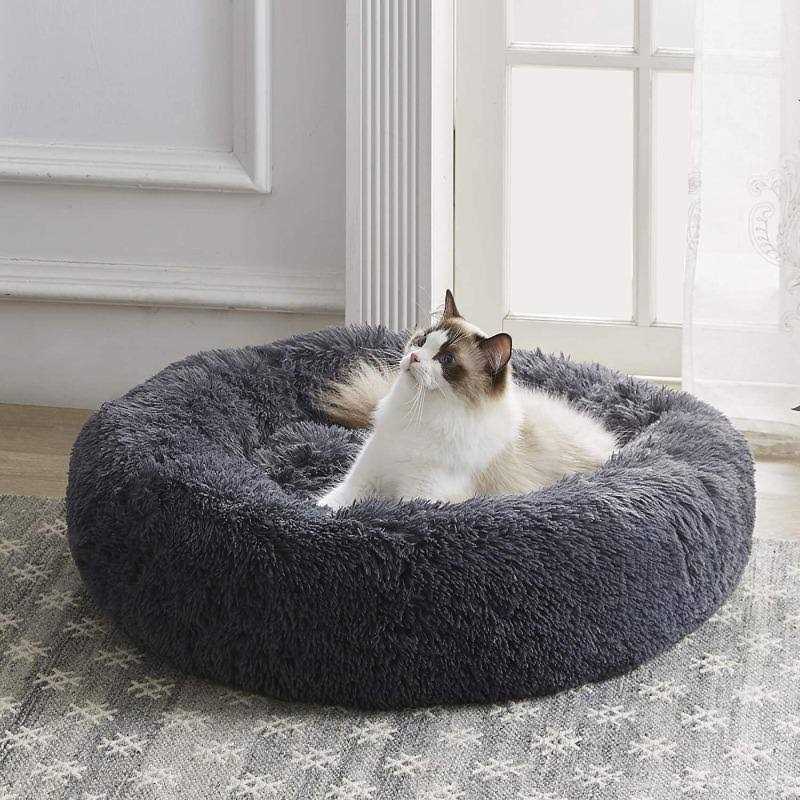 Grey Calming Cat Bed E58323