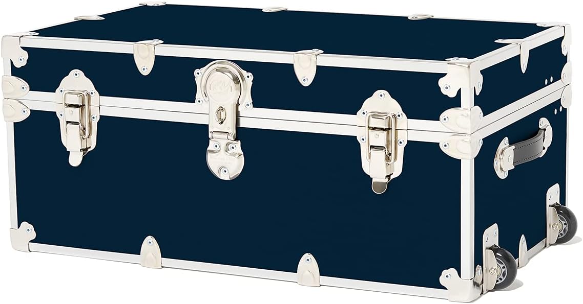 Large Armor Roller Trunk with Mounted Wheels, 32x18x14 (Black) X81620