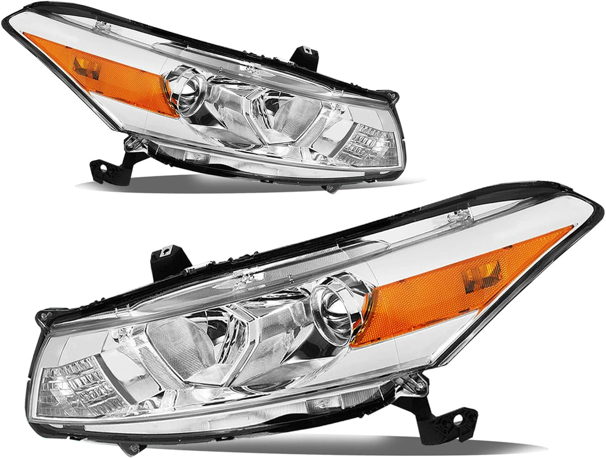 Black Housing Projector Headlight Assembly for 2008-2012 Honda Accord Coupe X4668