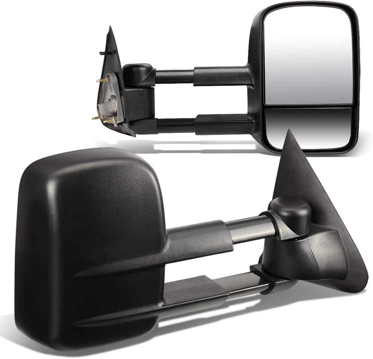 Black Manual Telescoping Folding Side Towing Mirrors for Ford F-150 F-250 R461