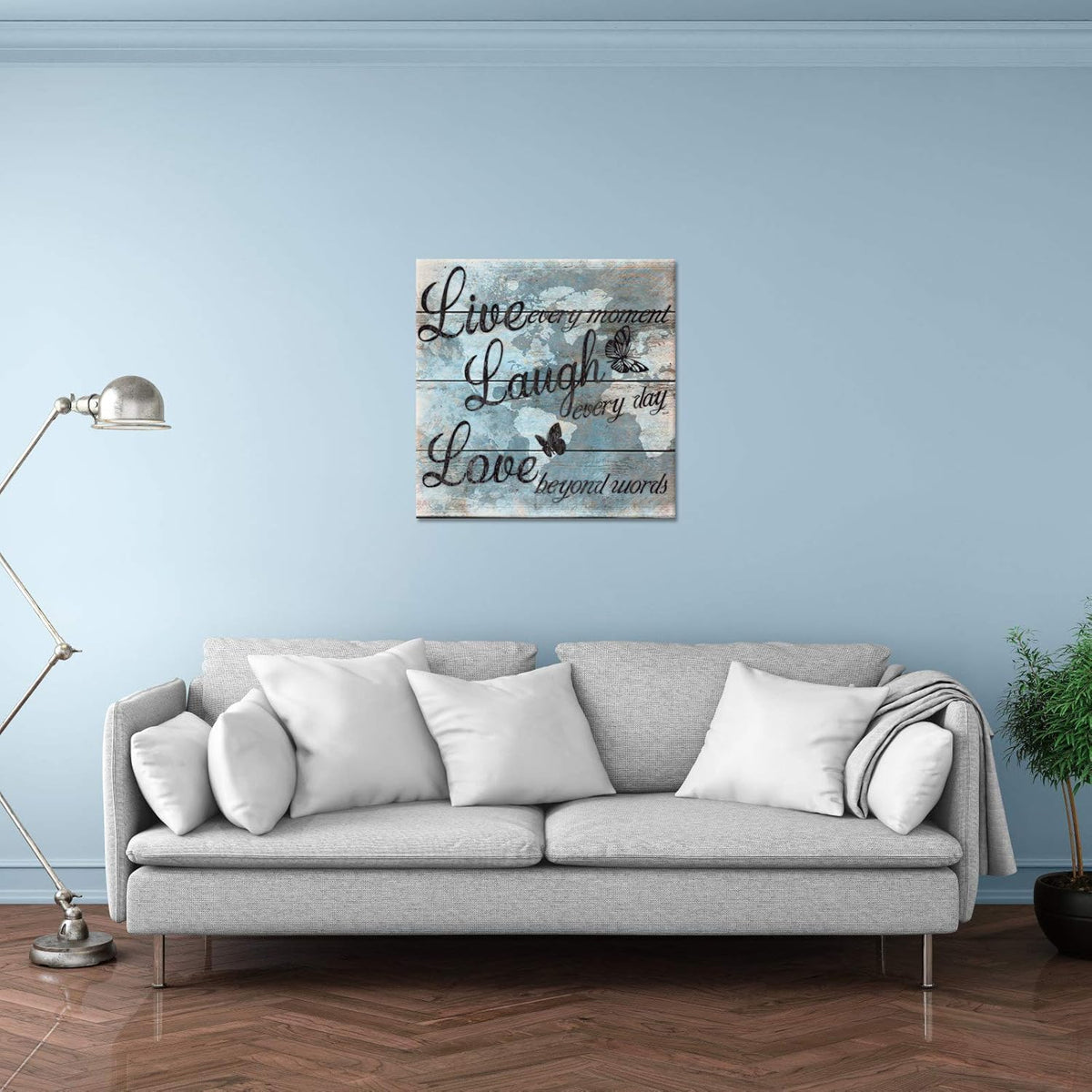 Butterfly Canvas Wall Art 24x24 Y643