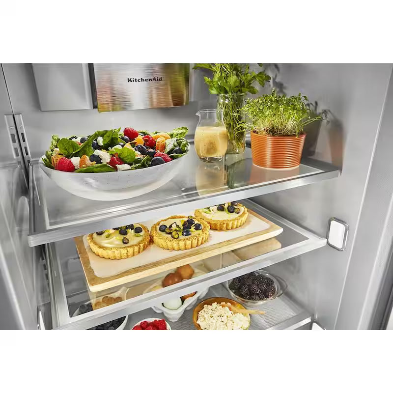 Black Stainless Steel Side-by-Side Refrigerator D514