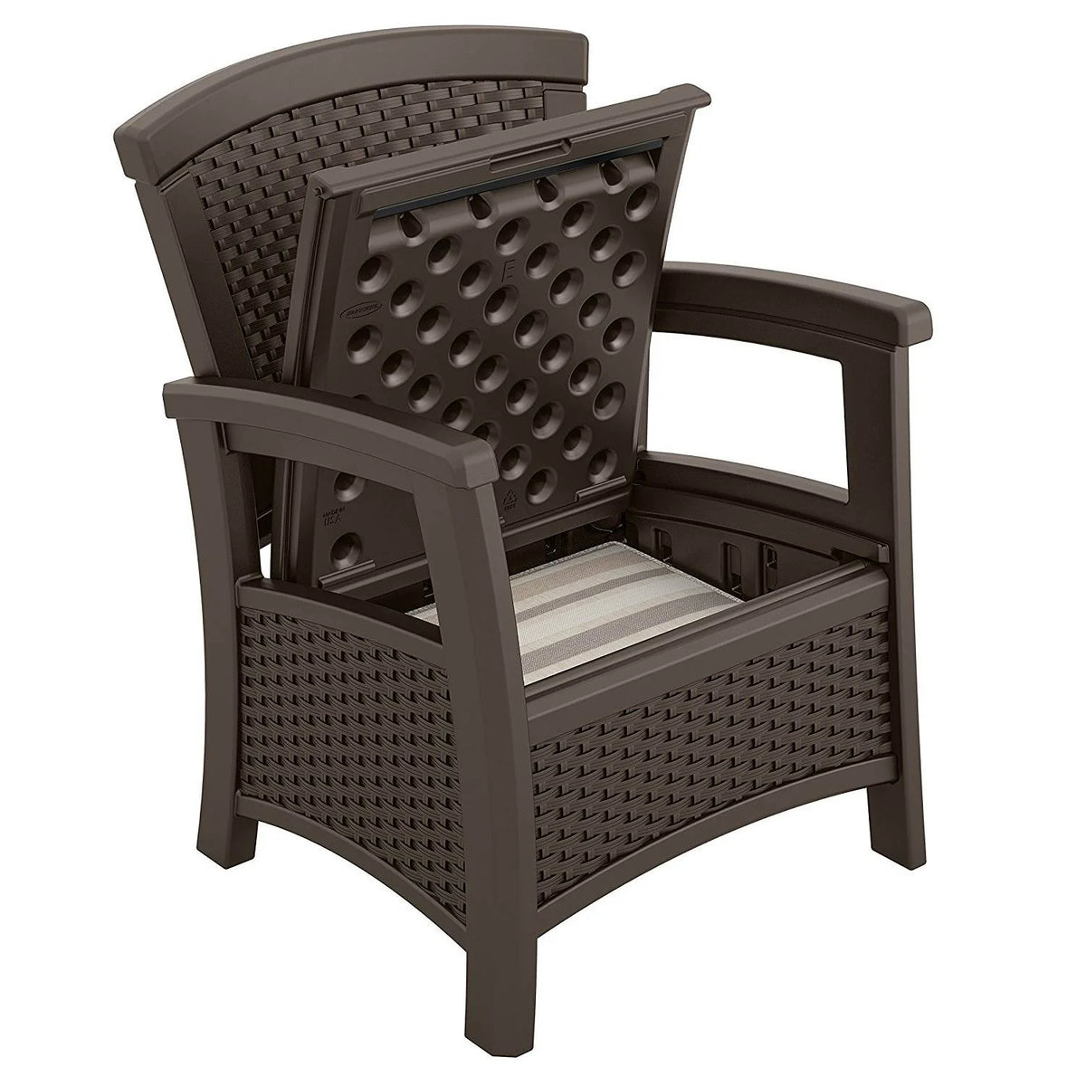 Resin Club Chair with Storage L442