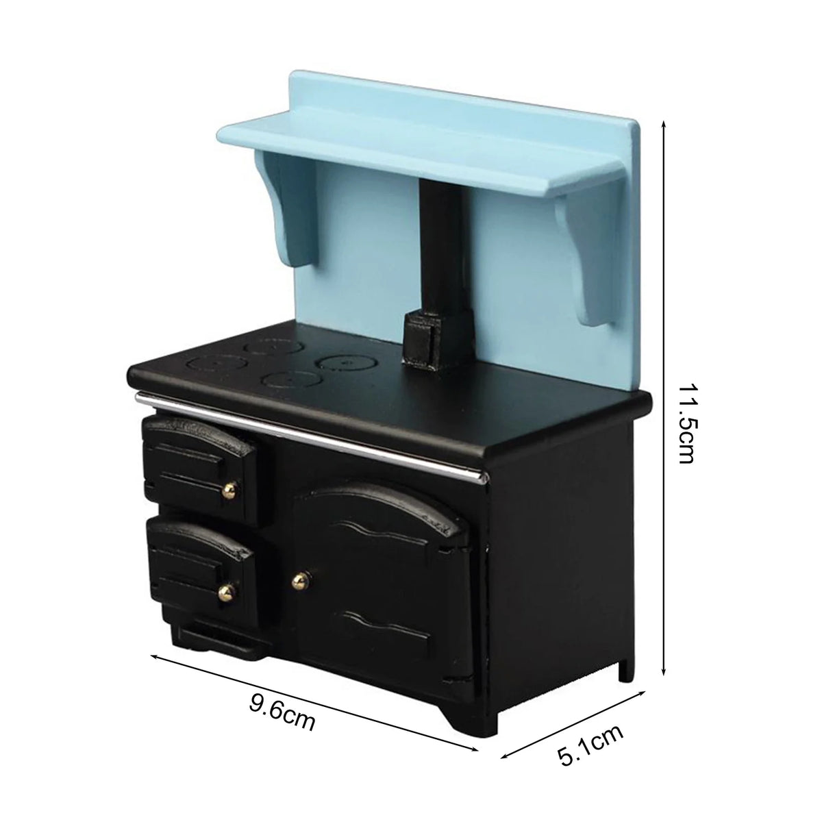 Black 1/12 Scale Mini Cooktop Model A71129
