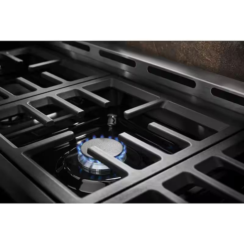 48 in. 6.3 cu. ft. Smart Double Oven Gas Range with Griddle and True Convection in Ink Blue C20566