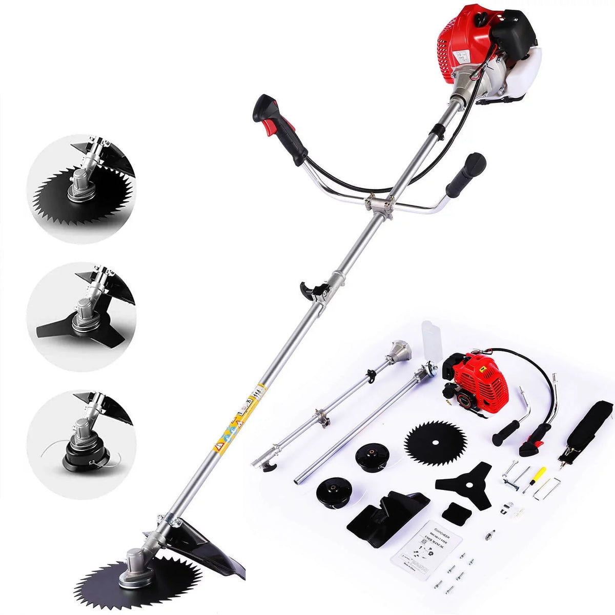 58cc Gas Powered 4-in-1 String Trimmer with 4 Detachable Head N81058