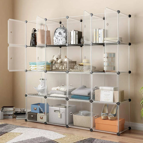 16 Cube Wire Storage Organizer with Door K3306