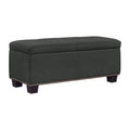 Tufted Storage Ottoman Velvet Gray B639