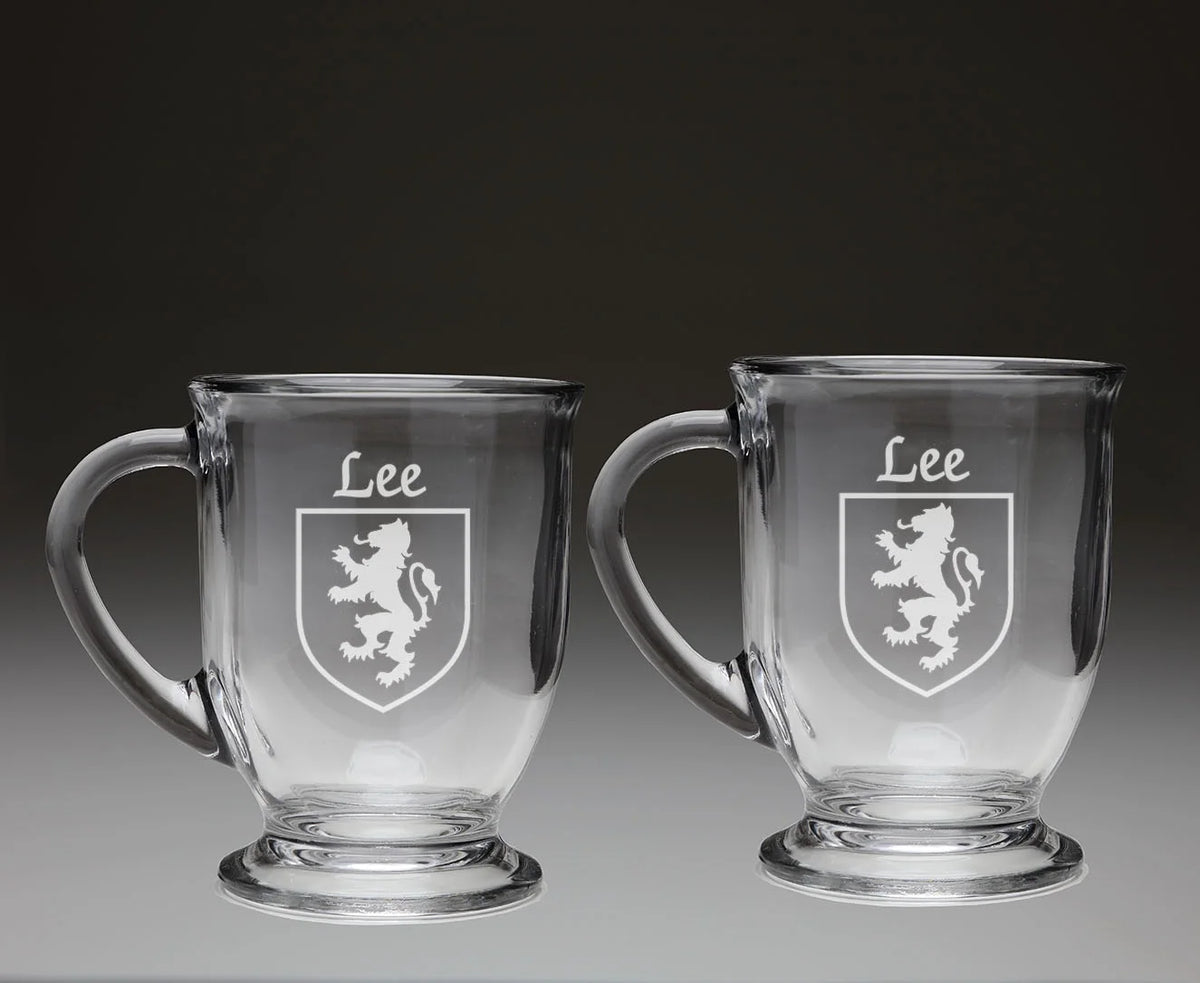 Glass Coffee Mugs Set of 2 D3207