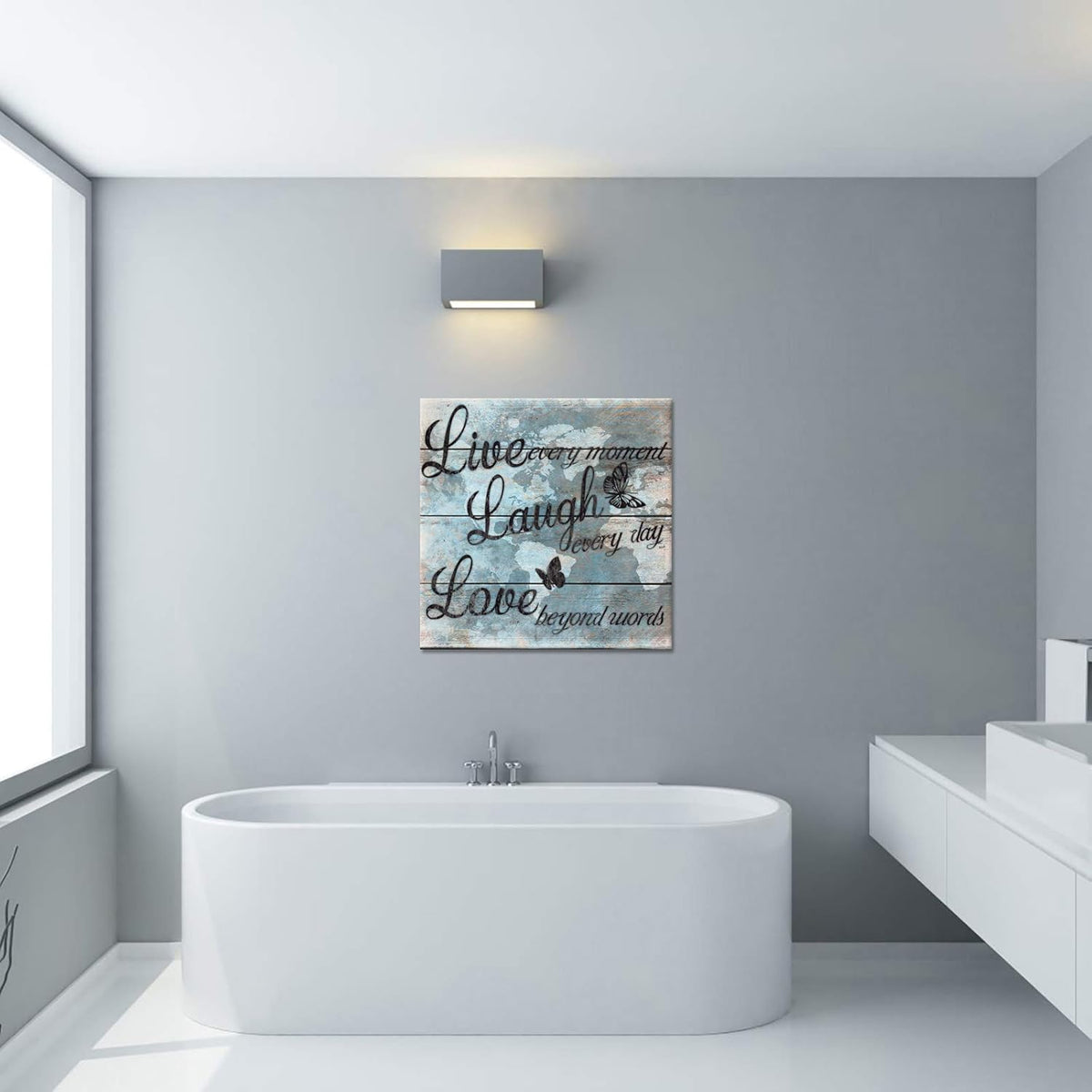 Butterfly Canvas Wall Art 24x24 Y643