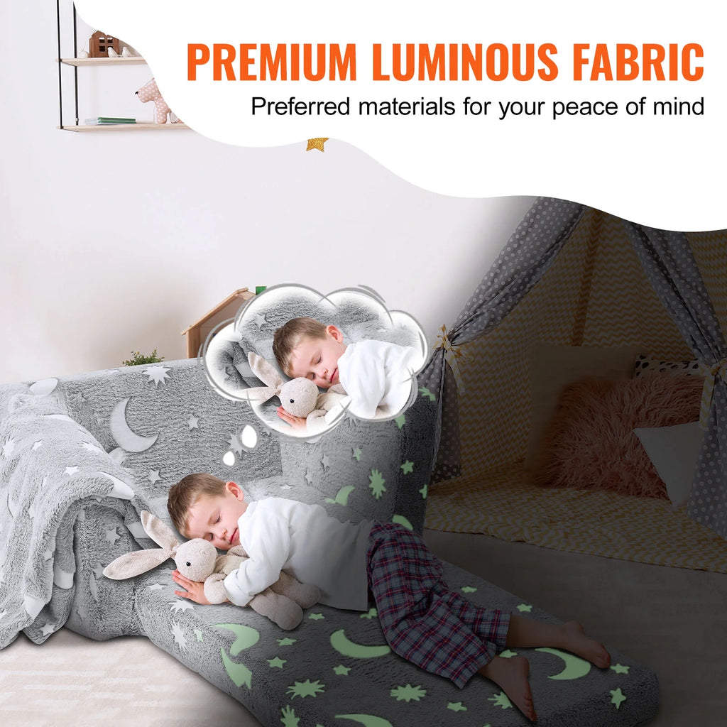 Fold-out Kids Sofa Glow-in-the-Dark Convertible Sofa U2863