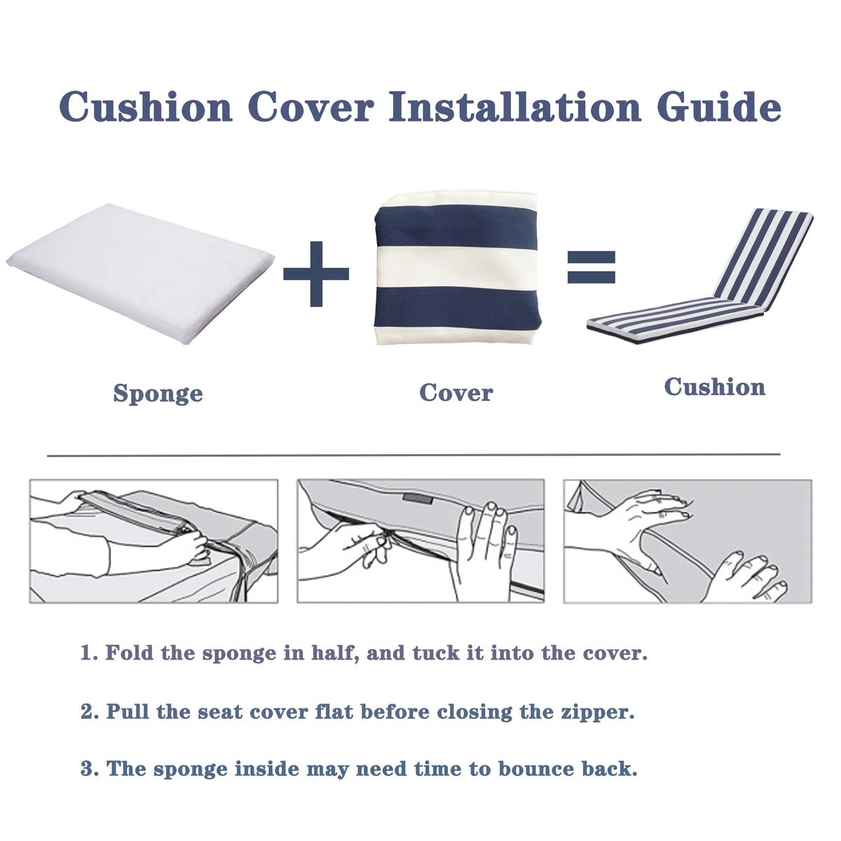 Outdoor Lounge Chair Cushion Replacement Patio Seat Cushion U400532