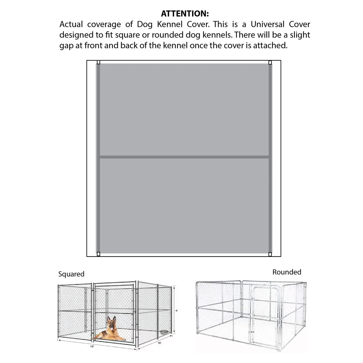 10' x 10' Canopy Kennel Cover X209038
